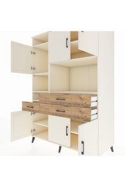 Kronos Dolap 9 Raflı 3 Çekmeceli 6 Kapaklı 132x59x195 Aytaşı-Aytaşı/Çam