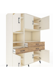 Kronos Dolap 9 Raflı 3 Çekmeceli 6 Kapaklı 132x59x195 Aytaşı-Aytaşı/Çam