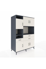 Kronos Dolap 9 Raflı 3 Çekmeceli 6 Kapaklı 132x59x195 Antrasit-Aytaşı/Aytaşı