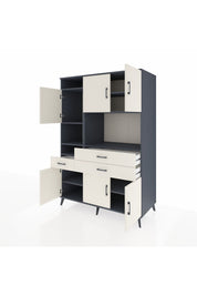 Kronos Dolap 9 Raflı 3 Çekmeceli 6 Kapaklı 132x59x195 Antrasit-Aytaşı/Aytaşı