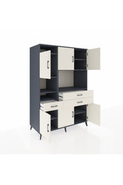 Kronos Dolap 9 Raflı 3 Çekmeceli 6 Kapaklı 132x59x195 Antrasit-Aytaşı/Aytaşı