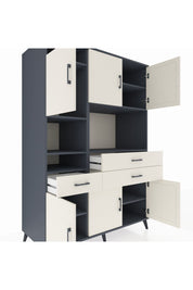 Kronos Dolap 9 Raflı 3 Çekmeceli 6 Kapaklı 132x59x195 Antrasit-Aytaşı/Aytaşı