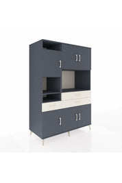Kronos Dolap 9 Raflı 3 Çekmeceli 6 Kapaklı 132x59x195 Antrasit-Antrasit/Aytaşı
