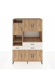 Kronos Dolap 9 Raflı 3 Çekmeceli 6 Kapaklı 132x59x195 Çam-Çam/Aytaşı