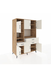 Kronos Dolap 9 Raflı 3 Çekmeceli 6 Kapaklı 132x59x195 Çam-Aytaşı/Aytaşı