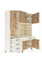 Kronos Dolap 9 Raflı 5 Çekmeceli 5 Kapaklı 132x59x195 Aytaşı-Çam/Aytaşı