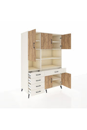 Kronos Dolap 9 Raflı 5 Çekmeceli 5 Kapaklı 132x59x195 Aytaşı-Çam/Aytaşı