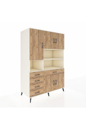 Kronos Dolap 9 Raflı 5 Çekmeceli 5 Kapaklı 132x59x195 Aytaşı-Çam/Çam