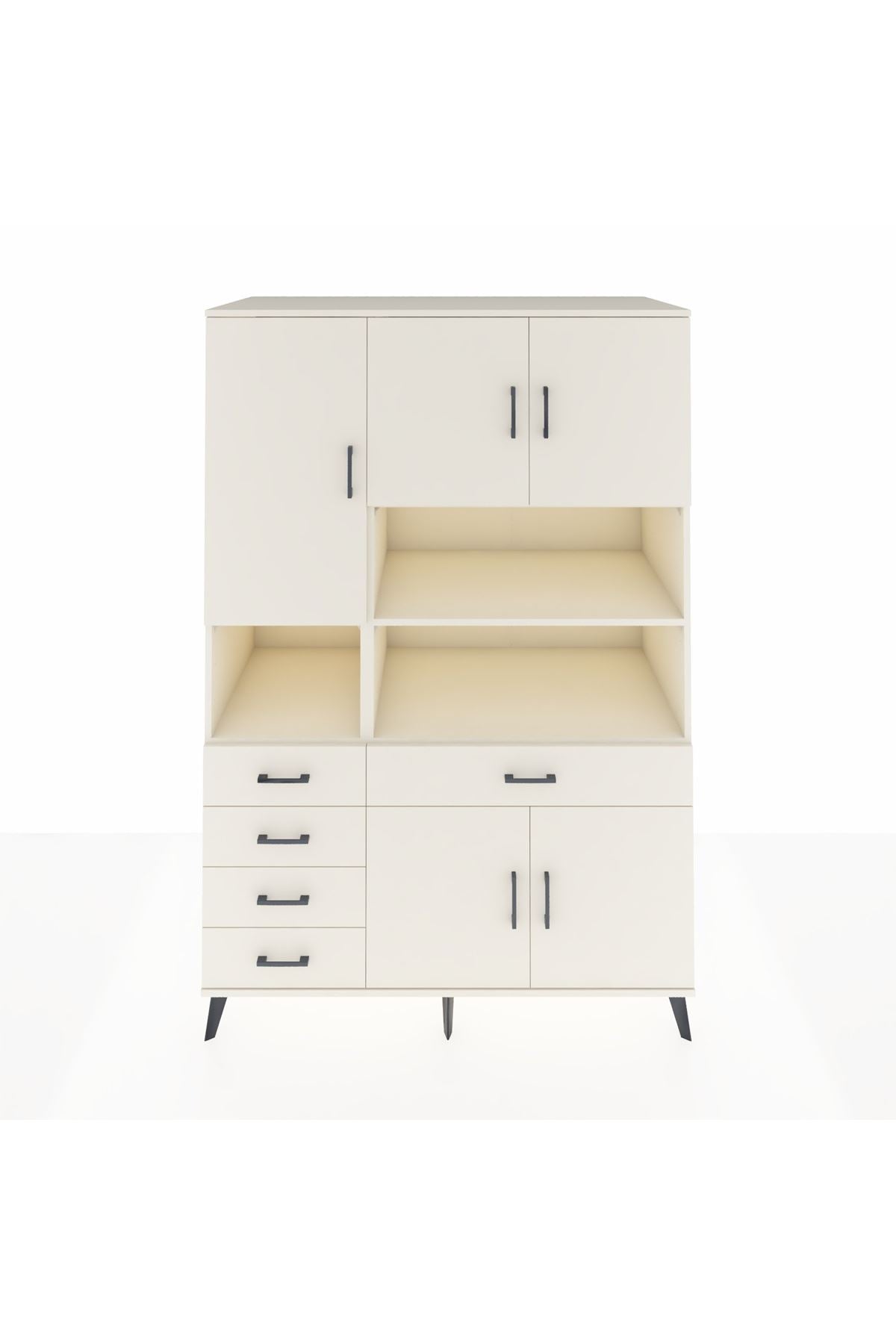 Kronos Dolap 9 Raflı 5 Çekmeceli 5 Kapaklı 132x59x195 Aytaşı-Aytaşı/Aytaşı