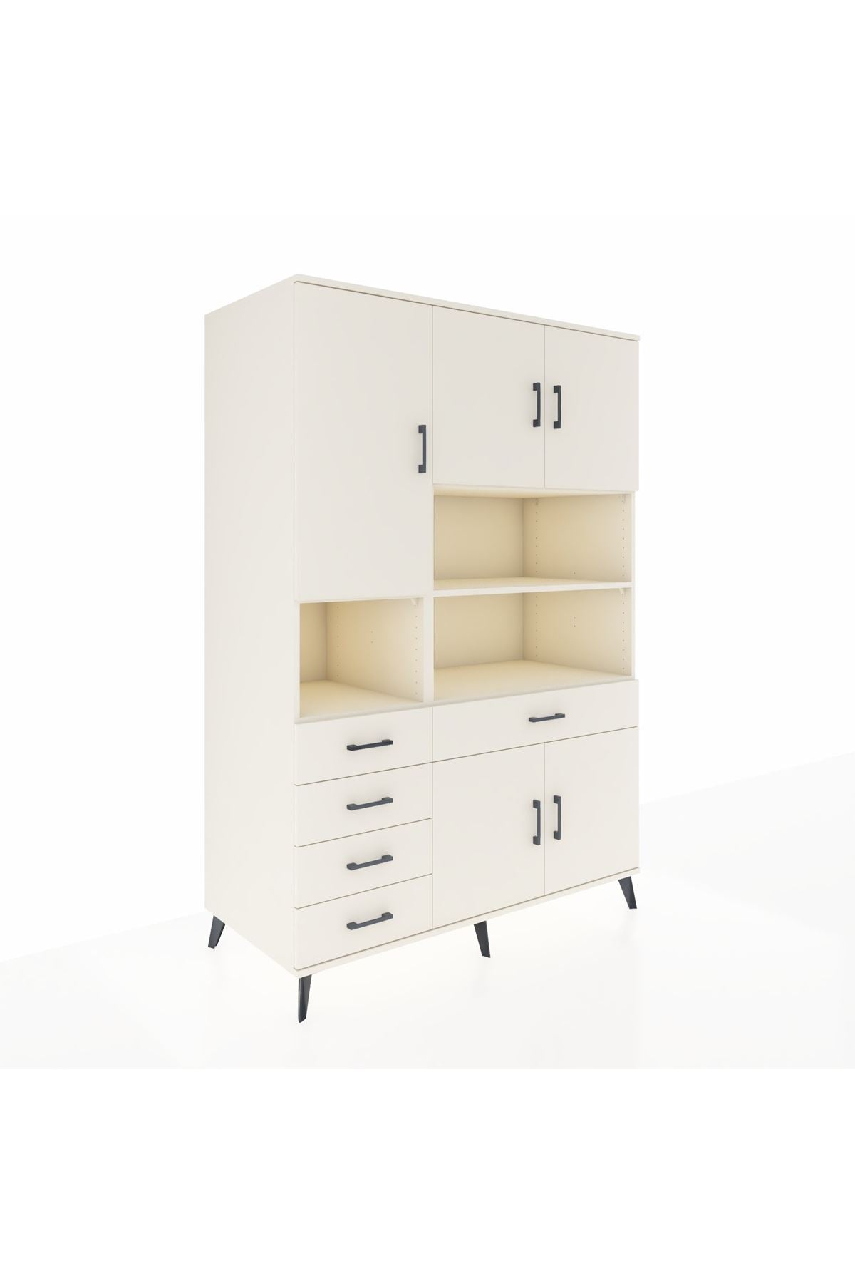 Kronos Dolap 9 Raflı 5 Çekmeceli 5 Kapaklı 132x59x195 Aytaşı-Aytaşı/Aytaşı