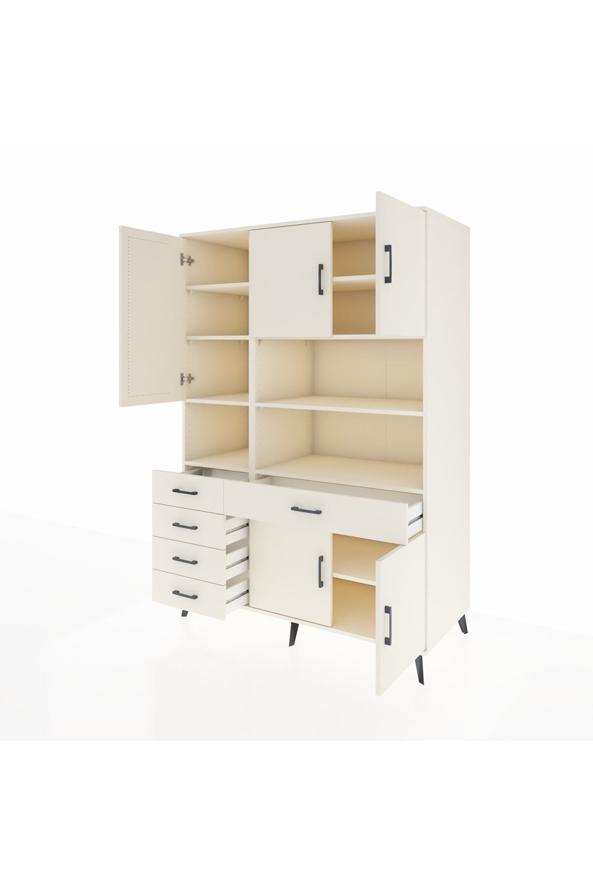 Kronos Dolap 9 Raflı 5 Çekmeceli 5 Kapaklı 132x59x195 Aytaşı-Aytaşı/Aytaşı