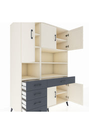 Kronos Dolap 9 Raflı 5 Çekmeceli 5 Kapaklı 132x59x195 Aytaşı-Aytaşı/Antrasit