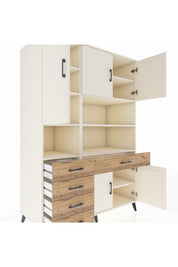 Kronos Dolap 9 Raflı 5 Çekmeceli 5 Kapaklı 132x59x195 Aytaşı-Aytaşı/Çam