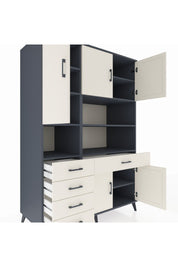 Kronos Dolap 9 Raflı 5 Çekmeceli 5 Kapaklı 132x59x195 Antrasit-Aytaşı/Aytaşı
