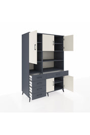 Kronos Dolap 9 Raflı 5 Çekmeceli 5 Kapaklı 132x59x195 Antrasit-Aytaşı/Antrasit