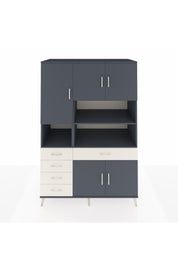 Kronos Dolap 9 Raflı 5 Çekmeceli 5 Kapaklı 132x59x195 Antrasit-Antrasit/Aytaşı