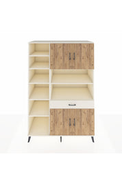 Kronos Dolap 10 Raflı Tek Çekmeceli 4 Kapaklı 132x59x195 Aytaşı-Çam/Aytaşı