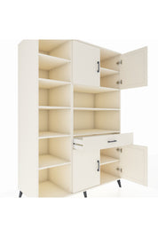 Kronos Dolap 10 Raflı Tek Çekmeceli 4 Kapaklı 132x59x195 Aytaşı-Aytaşı/Aytaşı