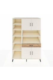 Kronos Dolap 10 Raflı Tek Çekmeceli 4 Kapaklı 132x59x195 Aytaşı-Aytaşı/Çam