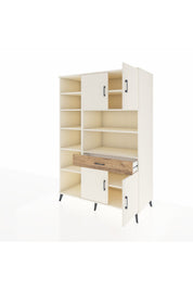 Kronos Dolap 10 Raflı Tek Çekmeceli 4 Kapaklı 132x59x195 Aytaşı-Aytaşı/Çam