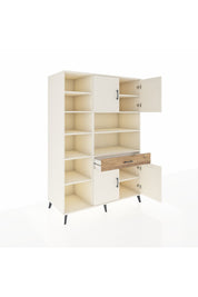 Kronos Dolap 10 Raflı Tek Çekmeceli 4 Kapaklı 132x59x195 Aytaşı-Aytaşı/Çam