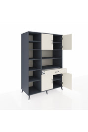 Kronos Dolap 10 Raflı Tek Çekmeceli 4 Kapaklı 132x59x195 Antrasit-Aytaşı/Aytaşı