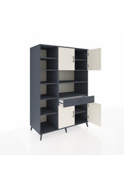 Kronos Dolap 10 Raflı Tek Çekmeceli 4 Kapaklı 132x59x195 Antrasit-Aytaşı/Antrasit