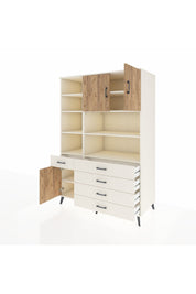 Kronos Dolap 9 Raflı 5 Çekmeceli 3 Kapaklı 132x59x195 Aytaşı-Çam/Aytaşı