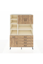 Kronos Dolap 9 Raflı 5 Çekmeceli 3 Kapaklı 132x59x195 Aytaşı-Çam/Çam