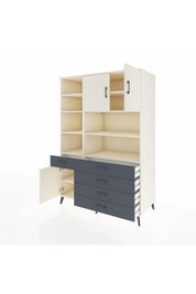 Kronos Dolap 9 Raflı 5 Çekmeceli 3 Kapaklı 132x59x195 Aytaşı-Aytaşı/Antrasit