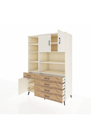 Kronos Dolap 9 Raflı 5 Çekmeceli 3 Kapaklı 132x59x195 Aytaşı-Aytaşı/Çam