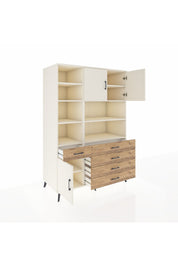 Kronos Dolap 9 Raflı 5 Çekmeceli 3 Kapaklı 132x59x195 Aytaşı-Aytaşı/Çam