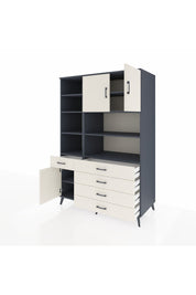 Kronos Dolap 9 Raflı 5 Çekmeceli 3 Kapaklı 132x59x195 Antrasit-Aytaşı/Aytaşı