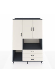 Kronos Dolap 6 Raflı 3 Çekmeceli 3 Kapaklı 132x59x195 Antrasit-Aytaşı/Aytaşı