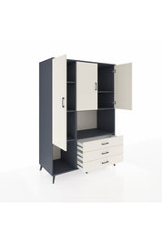 Kronos Dolap 6 Raflı 3 Çekmeceli 3 Kapaklı 132x59x195 Antrasit-Aytaşı/Aytaşı