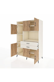 Kronos Dolap 8 Raflı 2 Çekmeceli 6 Kapaklı 132x59x195 Aytaşı-Çam/Aytaşı