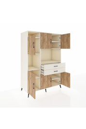 Kronos Dolap 8 Raflı 2 Çekmeceli 6 Kapaklı 132x59x195 Aytaşı-Çam/Aytaşı