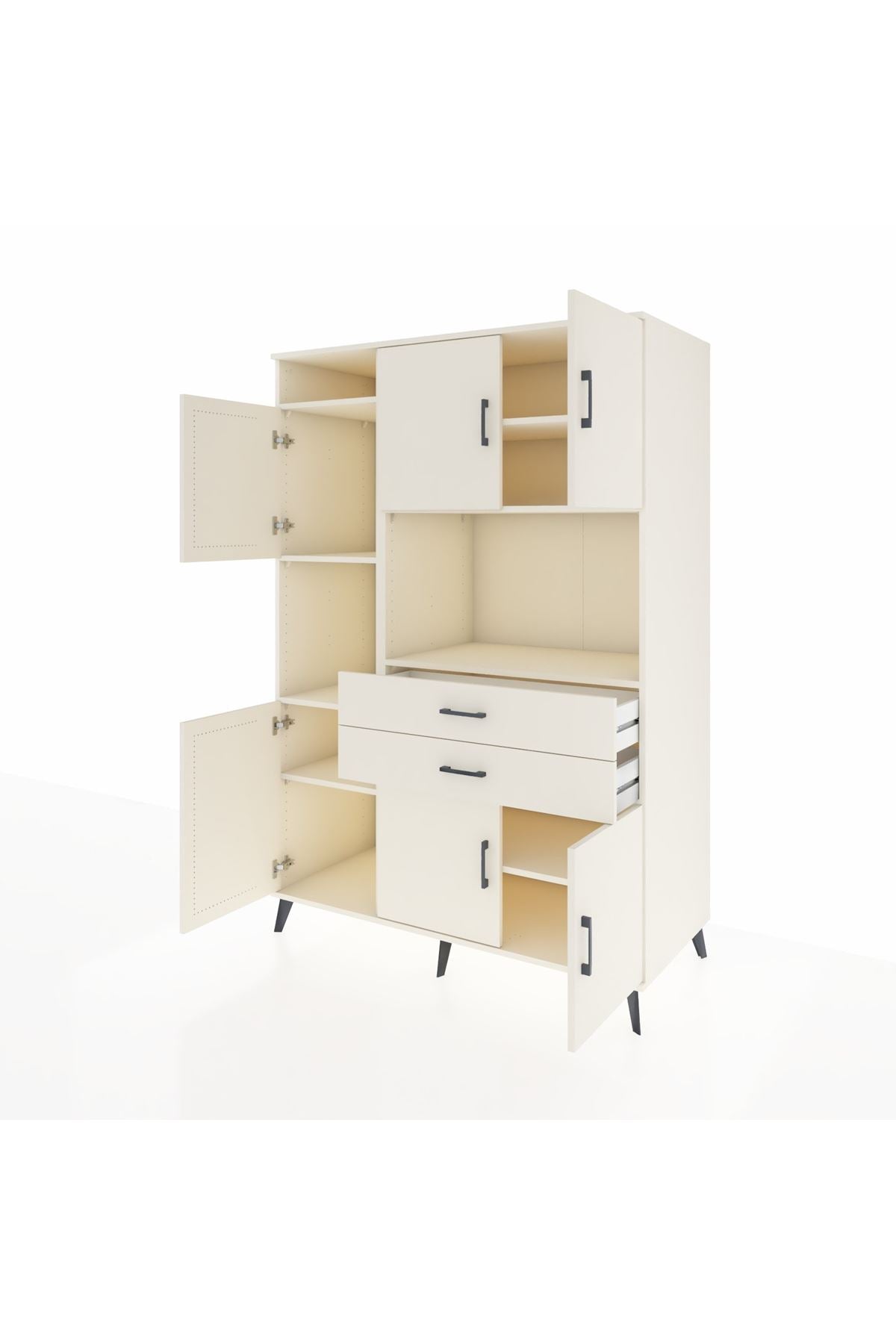 Kronos Dolap 8 Raflı 2 Çekmeceli 6 Kapaklı 132x59x195 Aytaşı-Aytaşı/Aytaşı