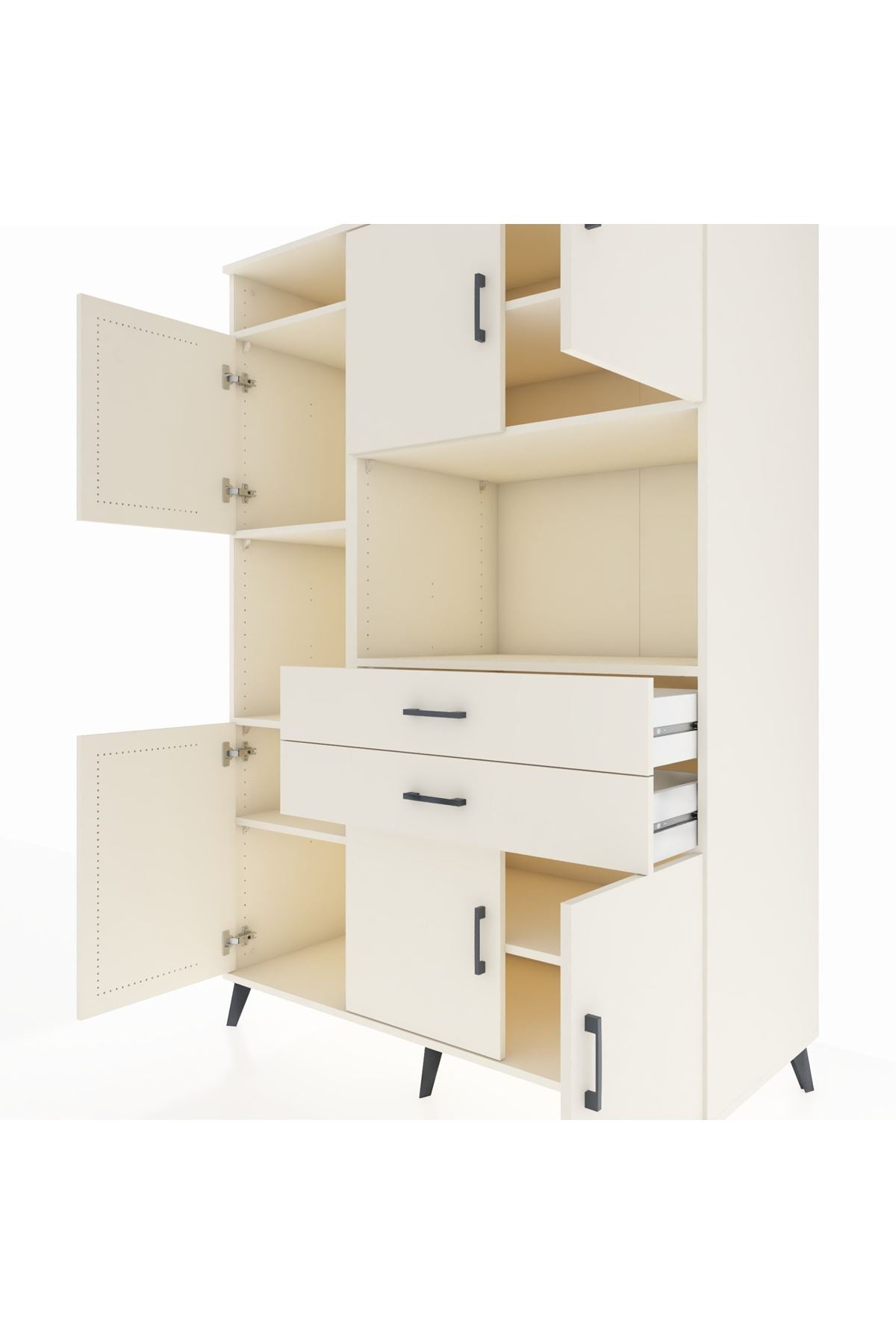 Kronos Dolap 8 Raflı 2 Çekmeceli 6 Kapaklı 132x59x195 Aytaşı-Aytaşı/Aytaşı