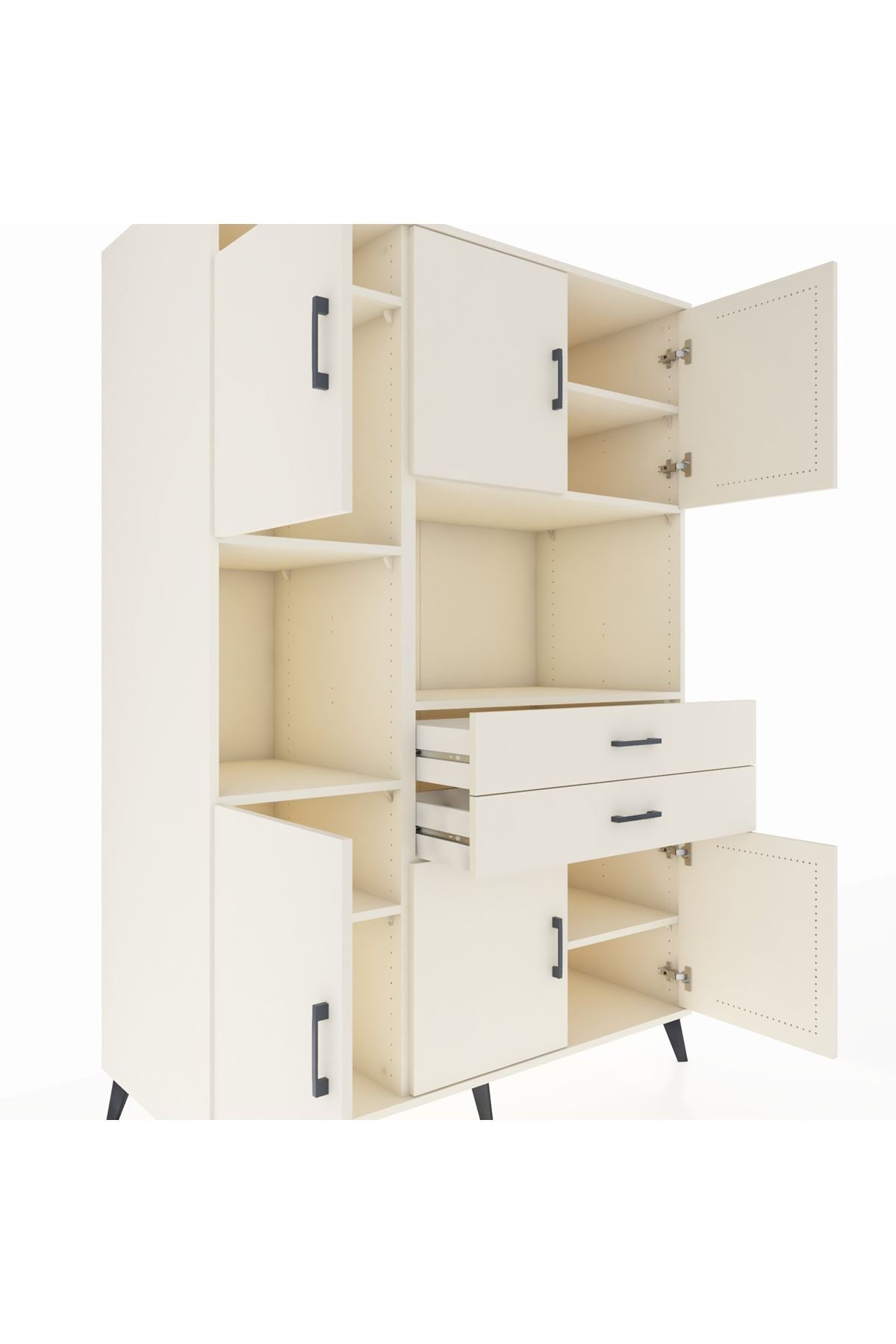 Kronos Dolap 8 Raflı 2 Çekmeceli 6 Kapaklı 132x59x195 Aytaşı-Aytaşı/Aytaşı