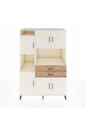 Kronos Dolap 8 Raflı 2 Çekmeceli 6 Kapaklı 132x59x195 Aytaşı-Aytaşı/Çam