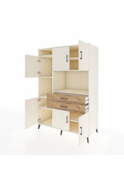 Kronos Dolap 8 Raflı 2 Çekmeceli 6 Kapaklı 132x59x195 Aytaşı-Aytaşı/Çam