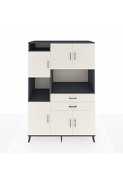 Kronos Dolap 8 Raflı 2 Çekmeceli 6 Kapaklı 132x59x195 Antrasit-Aytaşı/Aytaşı