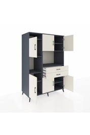 Kronos Dolap 8 Raflı 2 Çekmeceli 6 Kapaklı 132x59x195 Antrasit-Aytaşı/Aytaşı