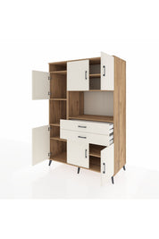 Kronos Dolap 8 Raflı 2 Çekmeceli 6 Kapaklı 132x59x195 Çam-Aytaşı/Aytaşı