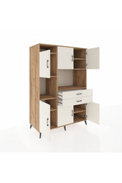 Kronos Dolap 8 Raflı 2 Çekmeceli 6 Kapaklı 132x59x195 Çam-Aytaşı/Aytaşı