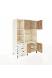 Kronos Dolap 8 Raflı 4 Çekmeceli 4 Kapaklı 132x59x195 Aytaşı-Çam/Aytaşı
