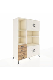 Kronos Dolap 8 Raflı 4 Çekmeceli 4 Kapaklı 132x59x195 Aytaşı-Aytaşı/Çam