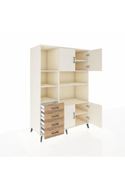 Kronos Dolap 8 Raflı 4 Çekmeceli 4 Kapaklı 132x59x195 Aytaşı-Aytaşı/Çam