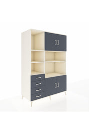 Kronos Dolap 8 Raflı 4 Çekmeceli 4 Kapaklı 132x59x195 Aytaşı-Antrasit/Antrasit